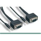50FT SLIM SVGA PLUS Audio HD15 Male to Male 50 Feet