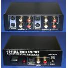 SVideo AMP with Audio 4-way Splitter SB-3716