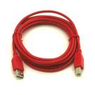 USB 2.0 Cable Red A to B 10FT Fire Engine Red USB