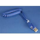 MicroUSB Cable MICRO-B Coiled Blue